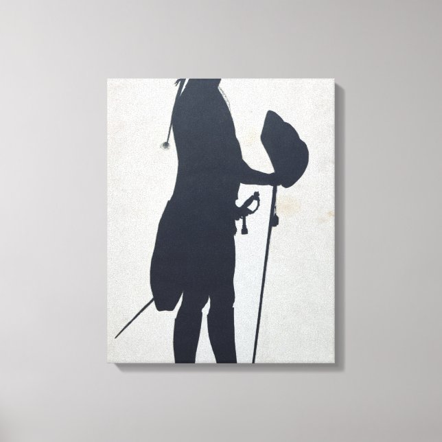 Lienzo Silhouette de un hombre (Anverso)