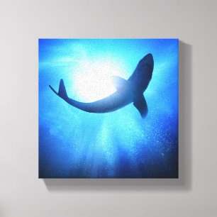 Lienzo Silhouette Deep Ocean Shark