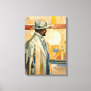 Lienzo Silhouette Moderno Colorful Art Canvas Prin