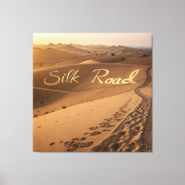 Lienzo Silk Road Desert Landscape Typography Art