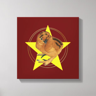 Lienzo Silkie Gallina Roja Estrella