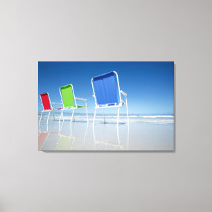 Lienzo Sillas de playa en Australia