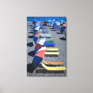 Lienzo Sillas vacantes en la playa