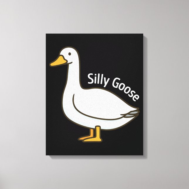Lienzo Silly Goose Funny Cartoon Goose (Anverso)