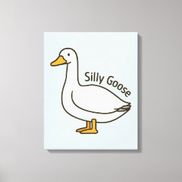 Lienzo Silly Goose Funny Cartoon Goose