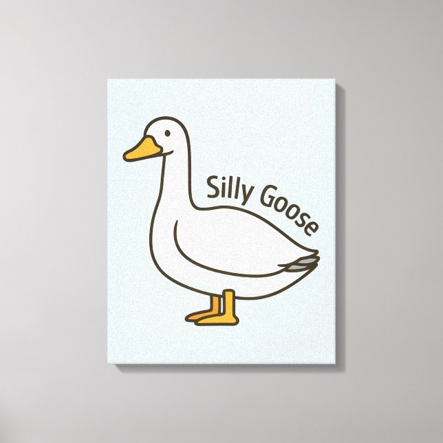 Lienzo Silly Goose Funny Cartoon Goose (Anverso)