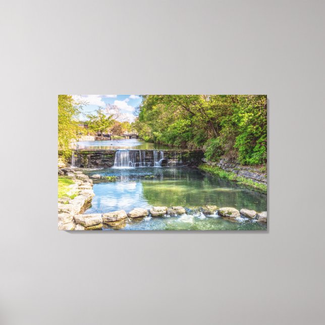 Lienzo Siloam Springs Sager Creek Waterfall Canvas (Anverso)