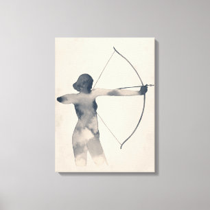 Lienzo Silueta acuática arquesa