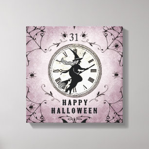 Lienzo Silueta de Halloween vintage