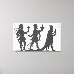 Lienzo Silueta de los tres reyes