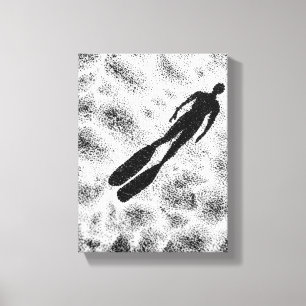 Lienzo Silueta Humana Abstracta – Moderno Blanco y Negro