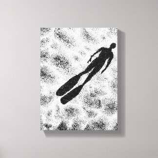 Lienzo Silueta Humana Abstracta – Moderno Blanco y Negro