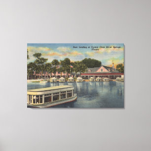 Lienzo Silver Springs, FL - opinión de la costa del barc