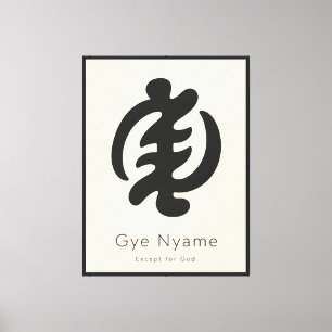 Lienzo Símbolo Adinkra Gye Nyame Herencia Africana Mini