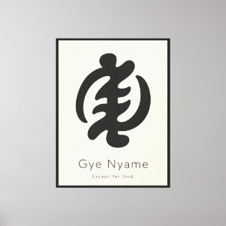 Lienzo Símbolo Adinkra Gye Nyame | Herencia Africana Mini