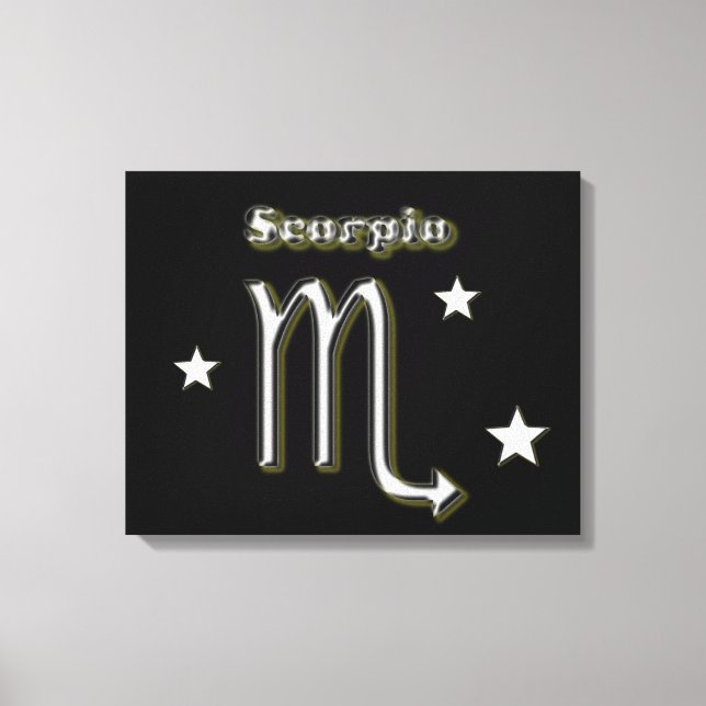 Lienzo Símbolo de cromo de Scorpio (Anverso)