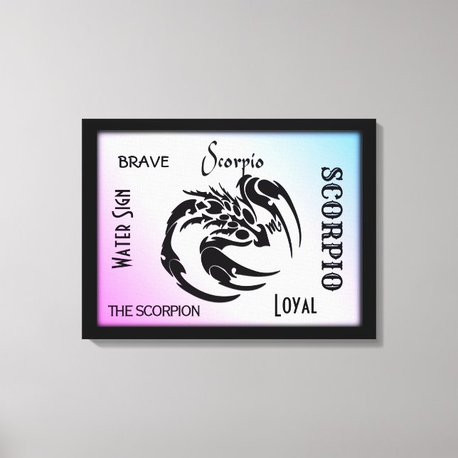 Lienzo Símbolo de escorpio zodiaco (Anverso)