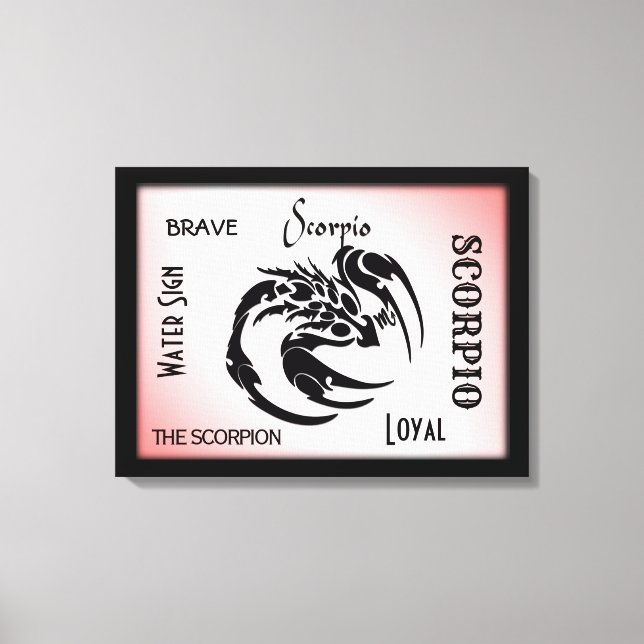 Lienzo Símbolo de escorpio zodiaco (Anverso)