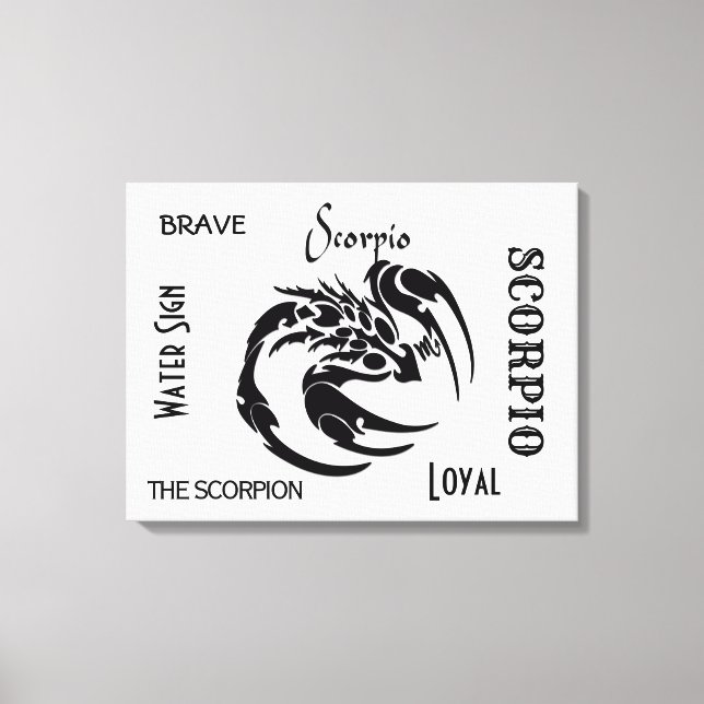 Lienzo Símbolo de escorpio zodiaco (Anverso)