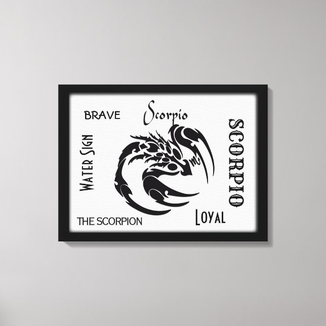 Lienzo Símbolo de escorpio zodiaco (Anverso)