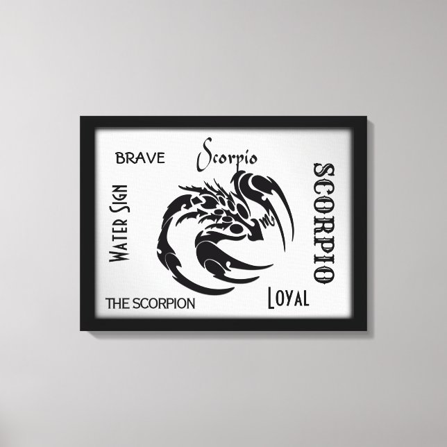 Lienzo Símbolo de escorpio zodiaco (Anverso)