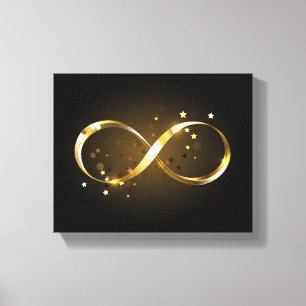 Lienzo Símbolo de infinito dorado