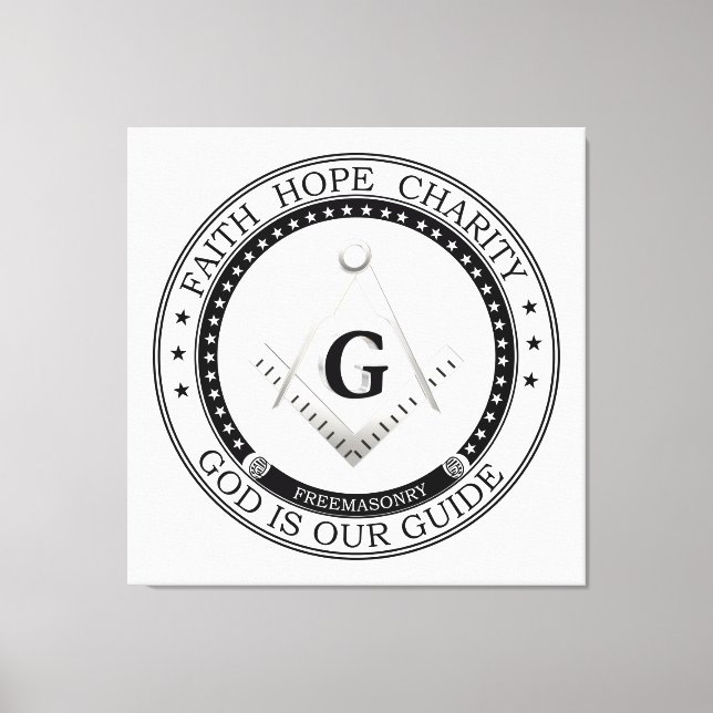 Lienzo Símbolo de masonería (Anverso)