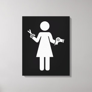 Lienzo Símbolo de peluquero