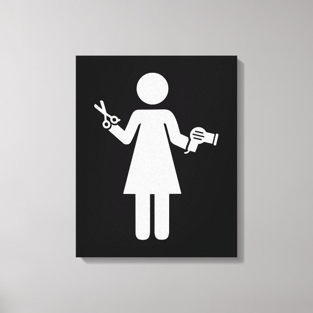 Lienzo Símbolo de peluquero (Anverso)