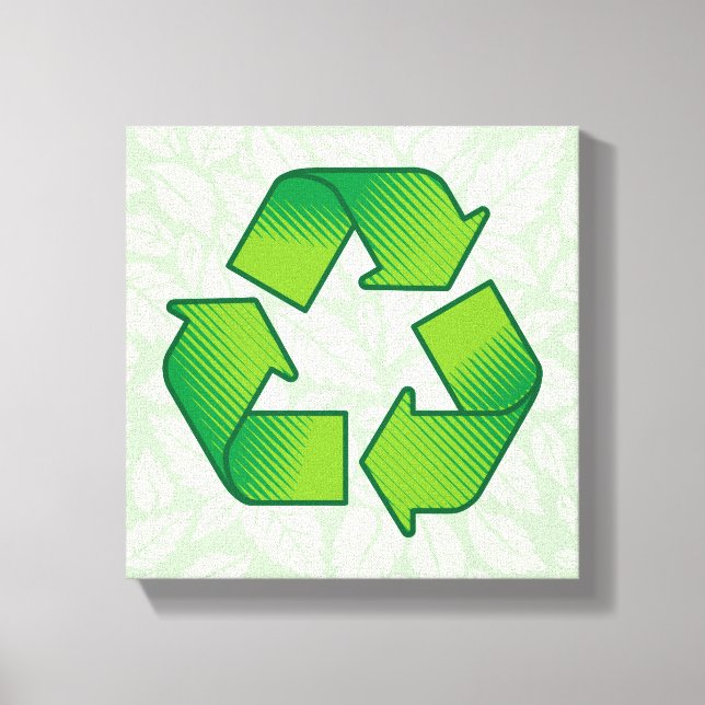 Lienzo Símbolo de reciclaje (Anverso)