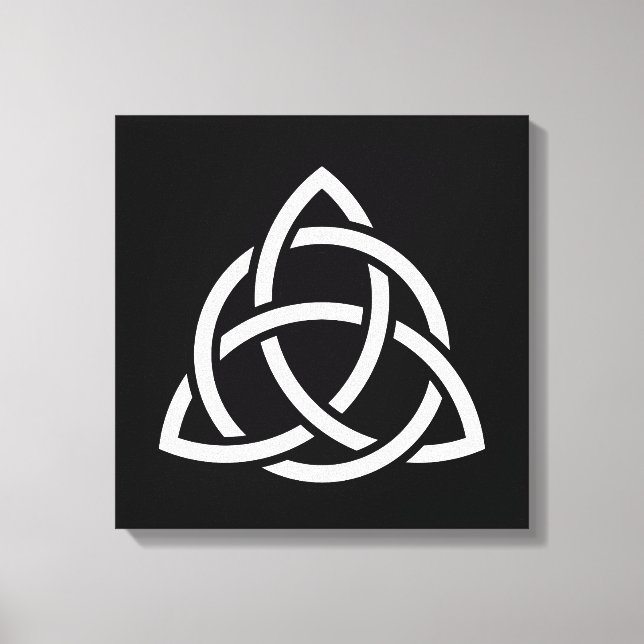 Lienzo Símbolo de triquetra de Knot de la Trinidad celta (Anverso)