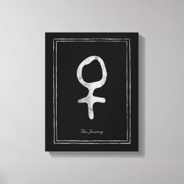 Lienzo Símbolo de Venus con estilo plateado mareado