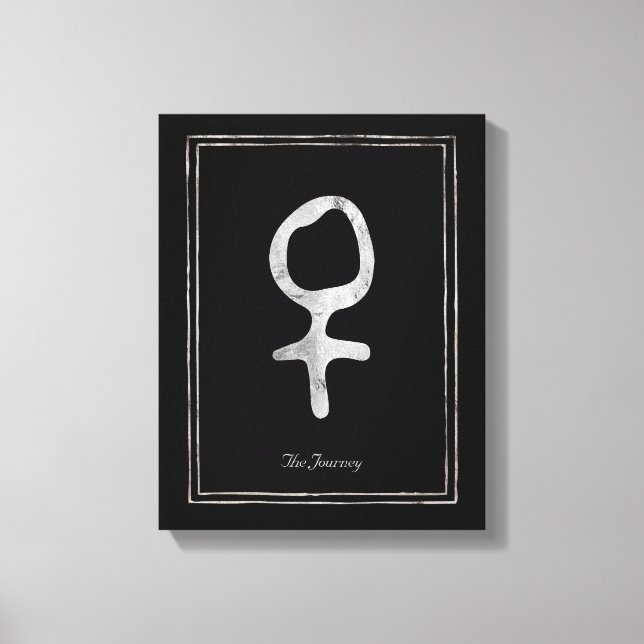 Lienzo Símbolo de Venus con estilo plateado mareado (Anverso)