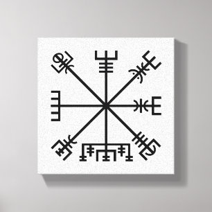Lienzo Símbolo de viking de vegvisir