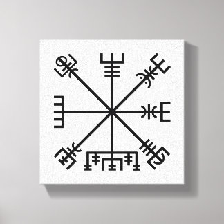 Lienzo Símbolo de viking de vegvisir