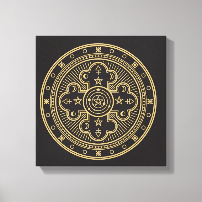 Lienzo Símbolo de Wiccan (Anverso)