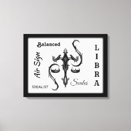 Lienzo Símbolo libra zodiac
