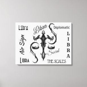 Lienzo Símbolo libra zodiac