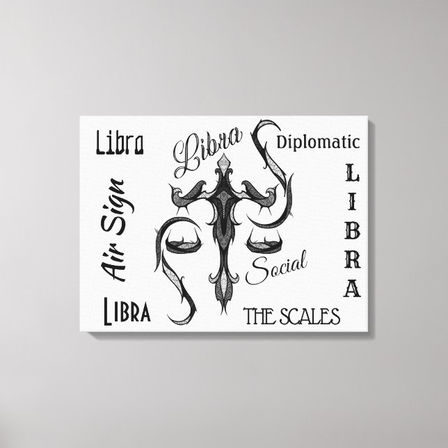 Lienzo Símbolo libra zodiac (Anverso)