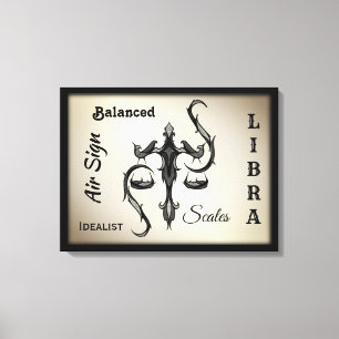 Lienzo Símbolo libra zodiaco