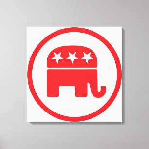 Lienzo Símbolo político Fiesta republicano (elefante)