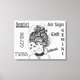 Lienzo Símbolo y signo zodiacal de Géminis