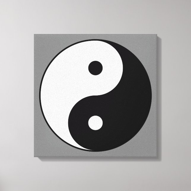 Lienzo Símbolo Yin y Yang (taoísta chino Taijitu) (Anverso)