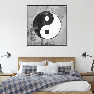 Lienzo Símbolo Yin Yang angustiado
