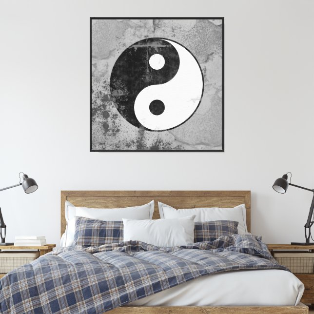 Lienzo Símbolo Yin Yang angustiado (Insitu(Dormitorio))