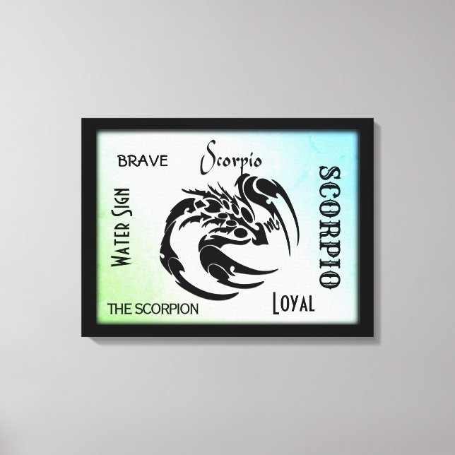 Lienzo Símbolo zodiacal de Escorpio (Anverso)