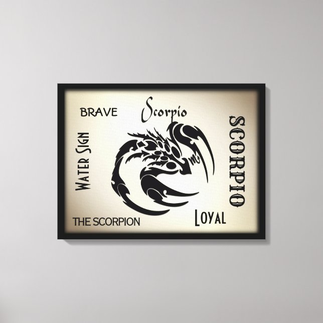 Lienzo Símbolo zodiacal de Escorpio (Anverso)