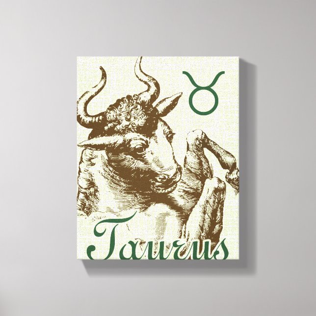 Lienzo Símbolo zodiaco del Rótulo Tauro (Anverso)
