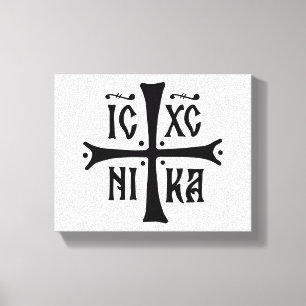 Lienzo simbología religión ortodoxa cristiana cruz ICXCNI