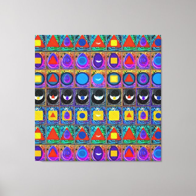 Lienzo Símbolos elementales Patrón Meditación Ayuda Tattv (Anverso)